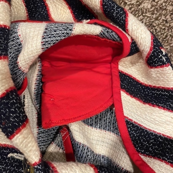 Cabi Nautical Cruise Red White Blue Tweed Patriotic  Jacket blazer Size 6 - Picture 4 of 4